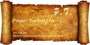 Peyer Tertullia névjegykártya